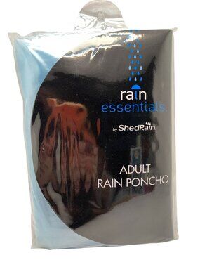Rain Essentials By ShedRain Adult Rain Poncho EVA Material Lightweight Reusable